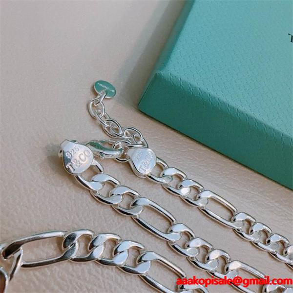 Tiffany&Co ティファニー コピー 立体バランス 洗練構成 ダブル チェーン ネックレス