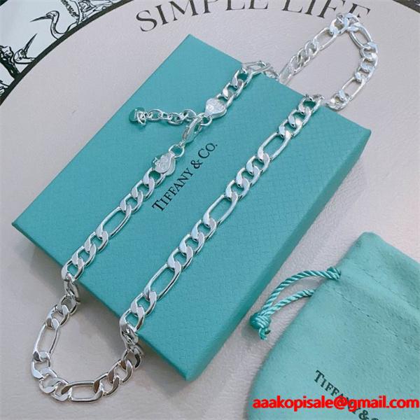 Tiffany&Co ティファニー コピー 立体バランス 洗練構成 ダブル チェーン ネックレス