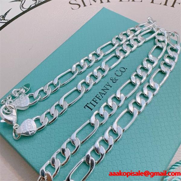 Tiffany&Co ティファニー コピー 立体バランス 洗練構成 ダブル チェーン ネックレス