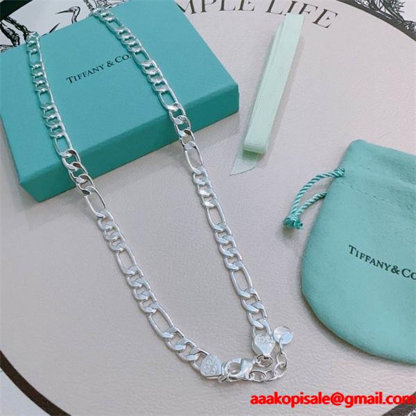 Tiffany&Co ティファニー コピー 立体バランス 洗練構成 ダブル チェーン ネックレス