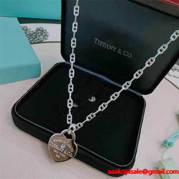 アイコニックモチーフ 上品演出 ハート チャーム ネックレス Tiffany&Co ティファニー コピー