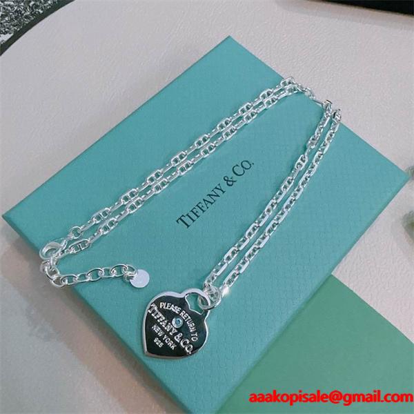 アイコニックモチーフ 上品演出 ハート チャーム ネックレス Tiffany&Co ティファニー コピー