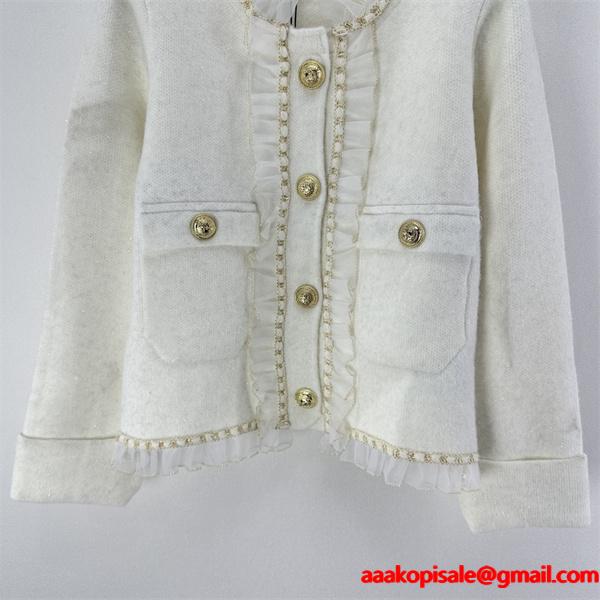 クラシック感 コンパクト BALMAIN バルマン コピー ジャケット 格上げ コーデ