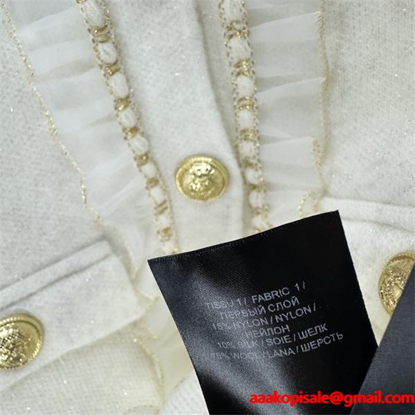 クラシック感 コンパクト BALMAIN バルマン コピー ジャケット 格上げ コーデ