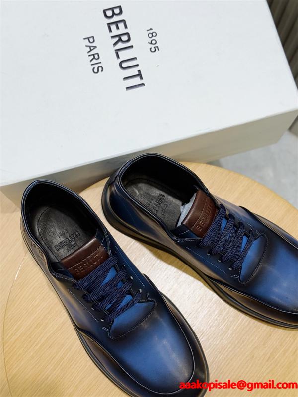洗練カラー 際立つ レザー ショートブーツ 都会派 バランス Berluti ベルルッティ コピー