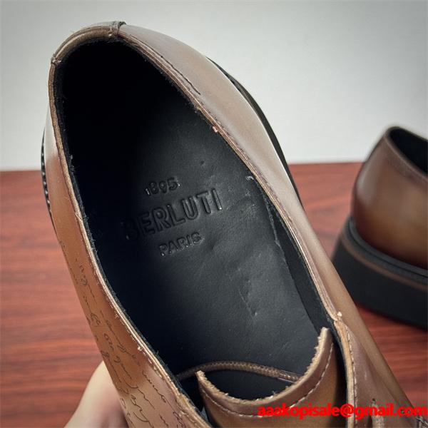  高級感溢れる 上質レザー 本格派 伝統スタイル ブーツ Berluti ベルルッティ コピー