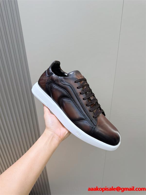 Berluti ベルルッティ コピー 人気注目 新作登場 快適フィット 都会派 レザースニーカー