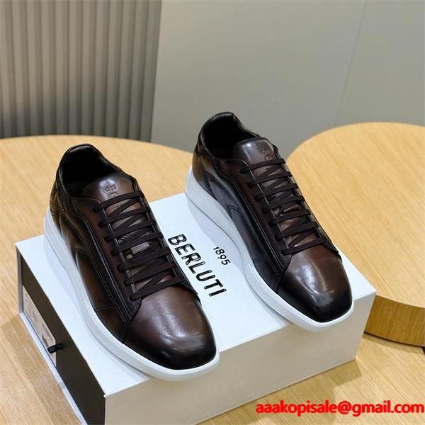 Berluti ベルルッティ コピー 人気注目 新作登場 快適フィット 都会派 レザースニーカー