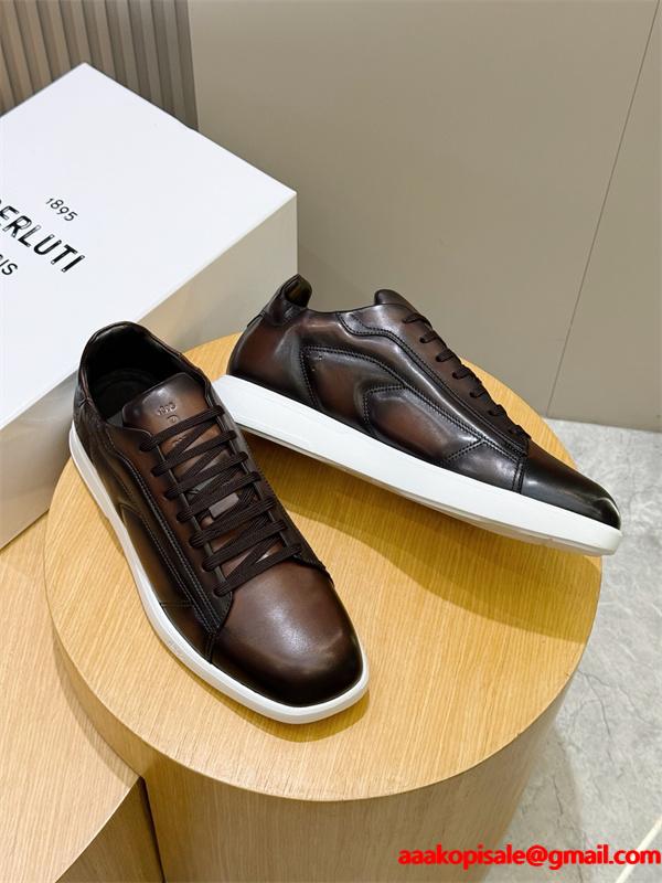 Berluti ベルルッティ コピー 人気注目 新作登場 快適フィット 都会派 レザースニーカー