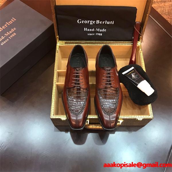 正統 端正 2026新作 定番 レースアップ革靴 Berluti ベルルッティ コピー