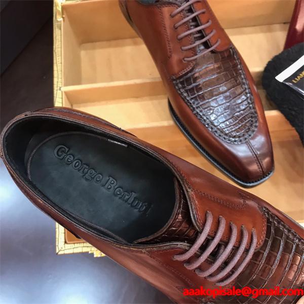 正統 端正 2026新作 定番 レースアップ革靴 Berluti ベルルッティ コピー