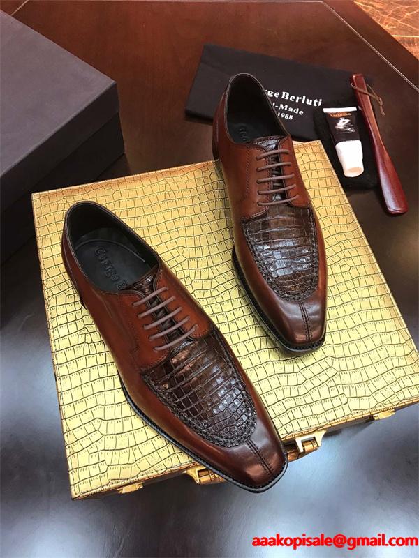 正統 端正 2026新作 定番 レースアップ革靴 Berluti ベルルッティ コピー