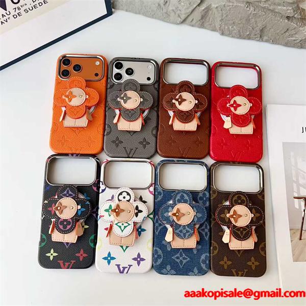 ルイヴィトンLV激安ソフトケース磁吸単体ケースサンフラワー磁吸スタンド付きiPhone用