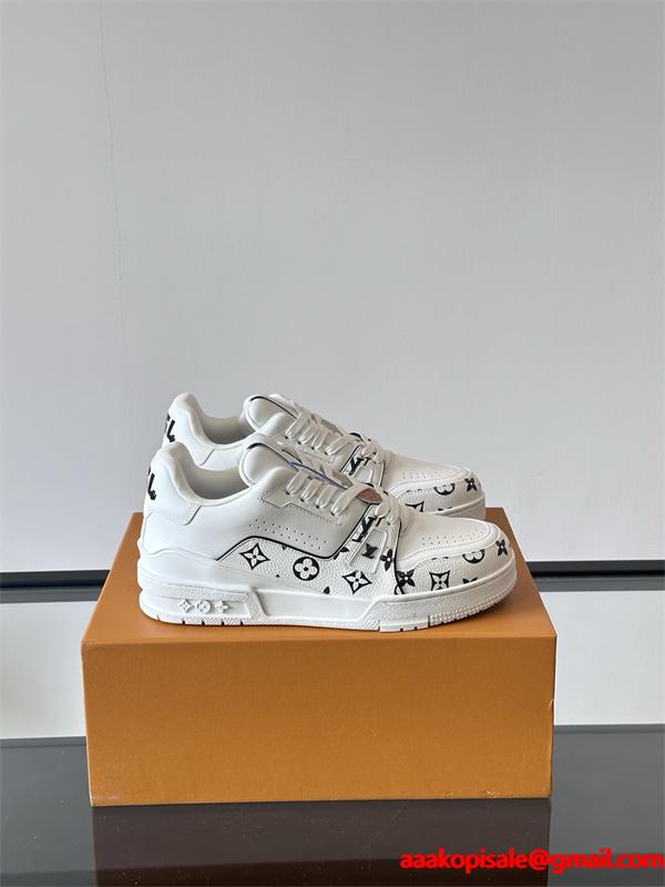 新品Lv Trainer❤ルイヴィトン靴コピーMonogram Flowersメンズスニーカー2026流行りファッション