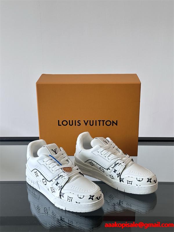 新品Lv Trainer❤ルイヴィトン靴コピーMonogram Flowersメンズスニーカー2026流行りファッション