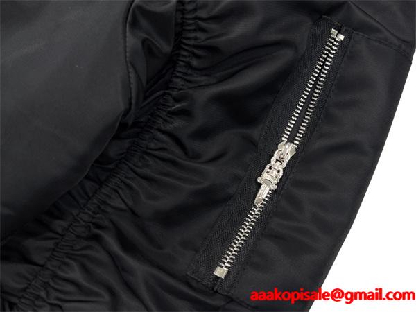 立体刺繍 デザイン性抜群 中綿ブルゾン 防寒性向上 クロムハーツ Chrome Hearts コピー