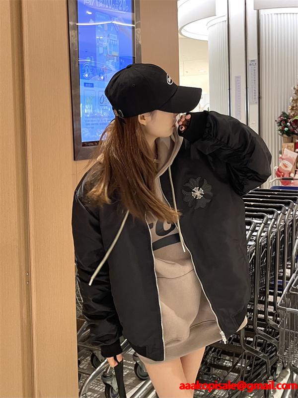 立体刺繍 デザイン性抜群 中綿ブルゾン 防寒性向上 クロムハーツ Chrome Hearts コピー