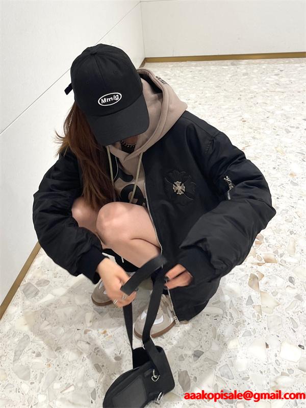 立体刺繍 デザイン性抜群 中綿ブルゾン 防寒性向上 クロムハーツ Chrome Hearts コピー