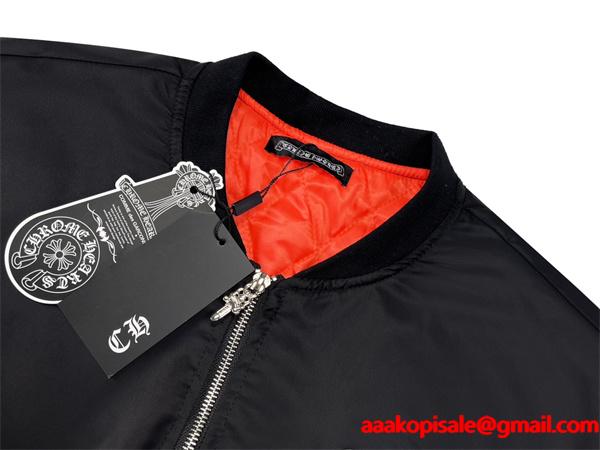 立体刺繍 デザイン性抜群 中綿ブルゾン 防寒性向上 クロムハーツ Chrome Hearts コピー