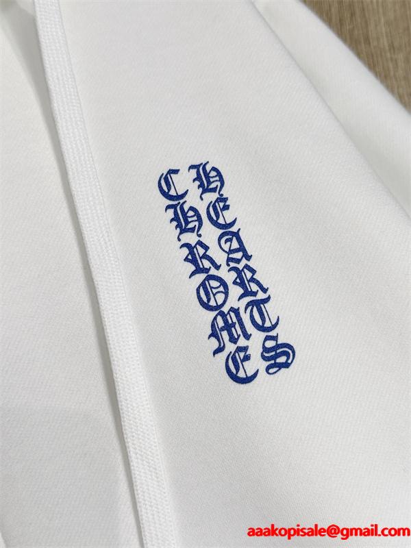 洗練ロゴ刺繍 ジップパーカー 軽量素材 デイリー万能 クロムハーツ Chrome Hearts コピー