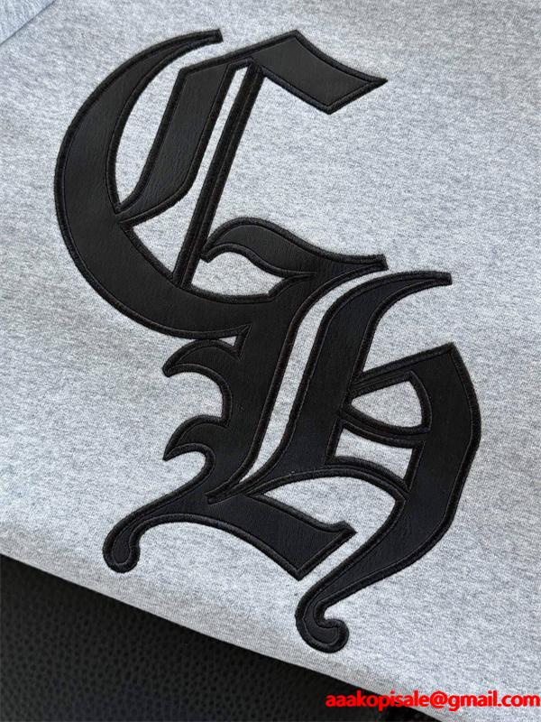 クロムハーツ Chrome Hearts コピー ミニマルクロス刺繍 パーカー シンプル洗練 定番