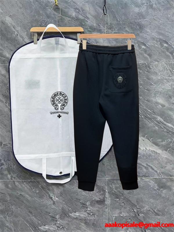 クロムハーツ Chrome Hearts コピー 人気爆発 立体クロスモチーフ 快適フィットスウェットパンツ