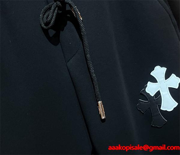 クロムハーツ Chrome Hearts コピー 人気爆発 立体クロスモチーフ 快適フィットスウェットパンツ
