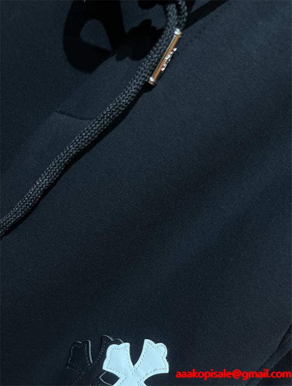 クロムハーツ Chrome Hearts コピー 人気爆発 立体クロスモチーフ 快適フィットスウェットパンツ