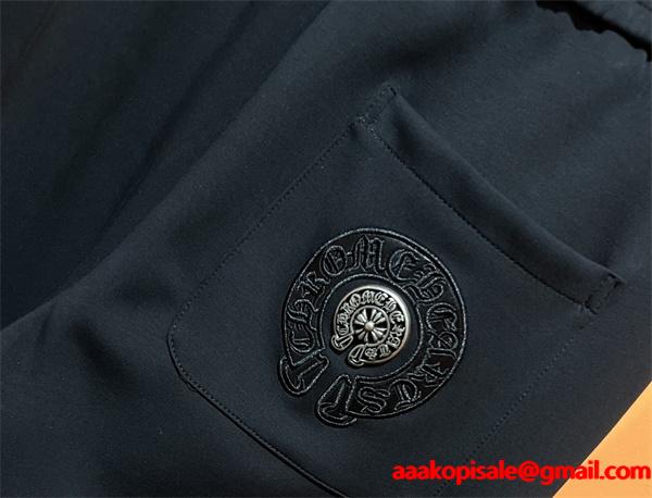 クロムハーツ Chrome Hearts コピー 人気爆発 立体クロスモチーフ 快適フィットスウェットパンツ