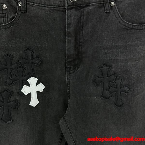 プレミアム品質 上質デニム 2026新作コーデ クロムハーツ Chrome Hearts コピー デニムパンツ
