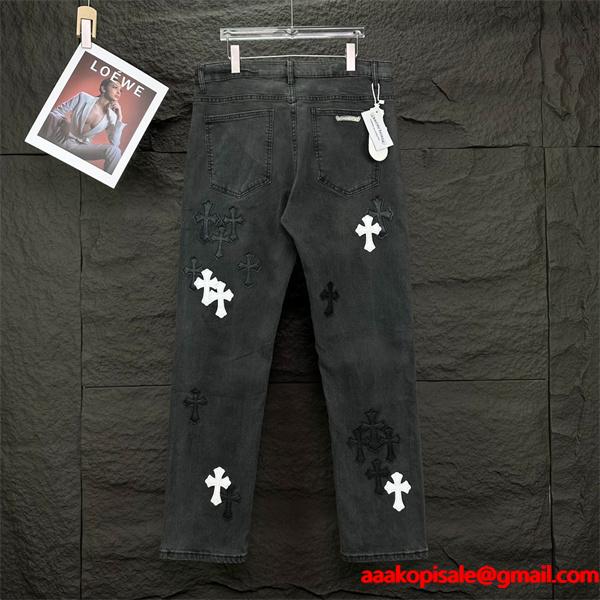 プレミアム品質 上質デニム 2026新作コーデ クロムハーツ Chrome Hearts コピー デニムパンツ