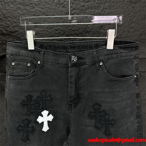 プレミアム品質 上質デニム 2026新作コーデ クロムハーツ Chrome Hearts コピー デニムパンツ