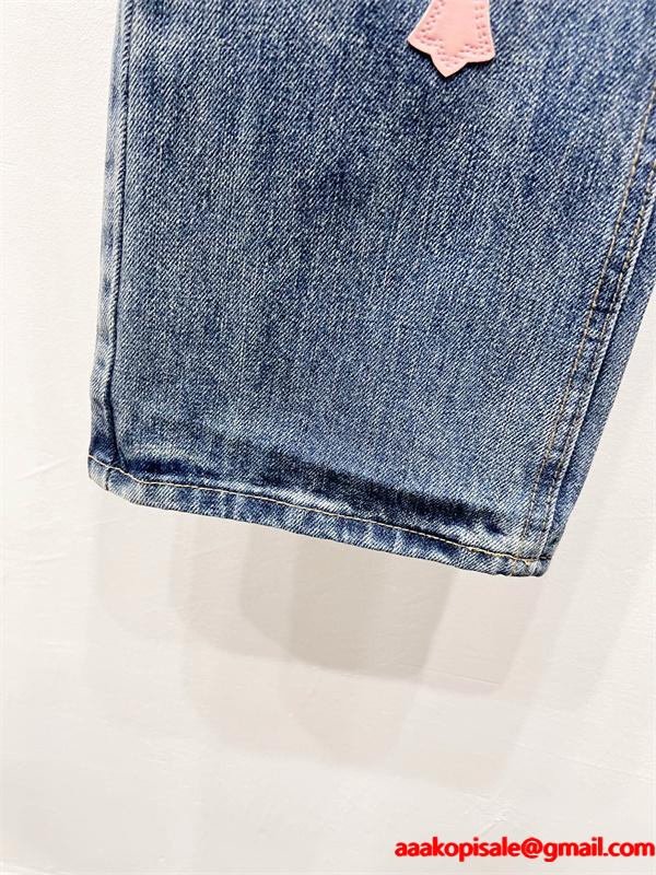 人気爆発 カラークロス配置 定番トレンド デニムパンツ クロムハーツ Chrome Hearts コピー