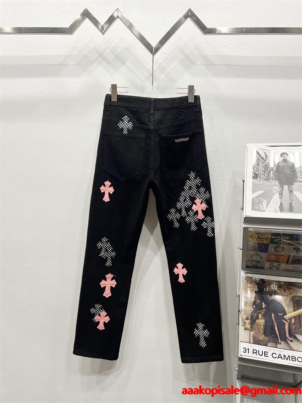 数量限定 個性際立つ モード系 クロムハーツ Chrome Hearts コピー デニムパンツ
