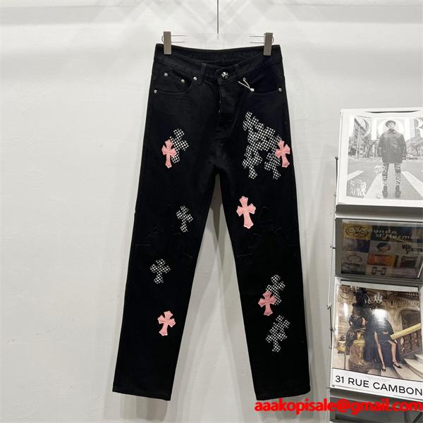 数量限定 個性際立つ モード系 クロムハーツ Chrome Hearts コピー デニムパンツ