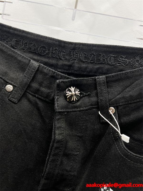 数量限定 個性際立つ モード系 クロムハーツ Chrome Hearts コピー デニムパンツ