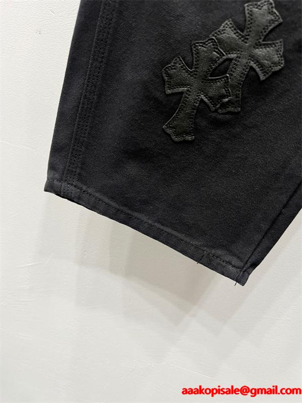 クロムハーツ Chrome Hearts コピー 重厚感 クロス刺繍 無骨シルエット デニムパンツ
