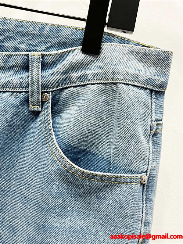 個性派 グラフィック配置 遊び心演出 デニムパンツ クロムハーツ Chrome Hearts コピー