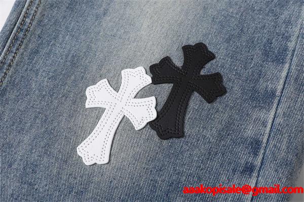 定番人気 オールオーバークロス 万能 デニムパンツ クロムハーツ Chrome Hearts コピー