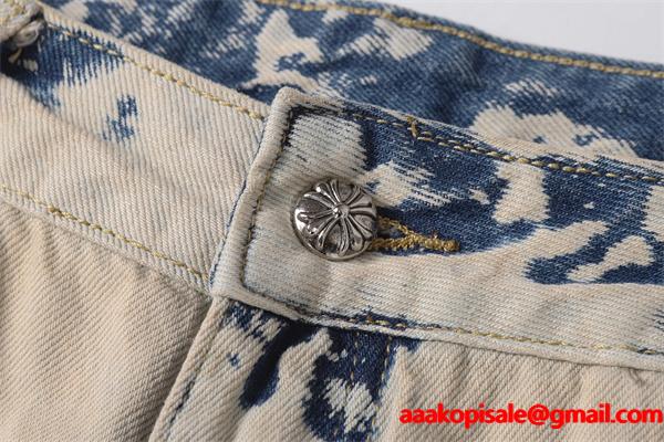 クロムハーツ Chrome Hearts コピー 話題 ブリーチ加工 ダメージ表情 注目新作 デニムパンツ