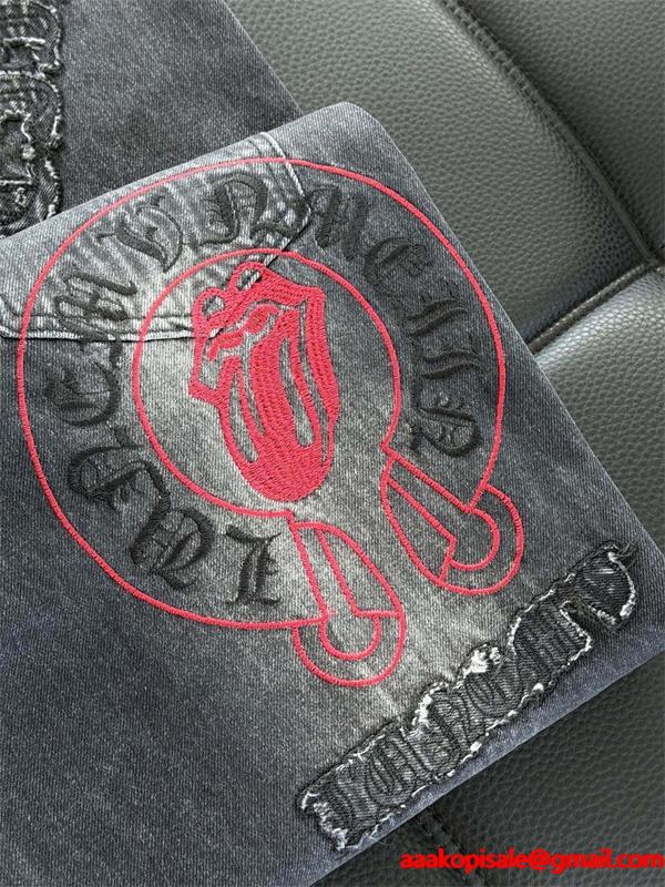 クロムハーツ Chrome Hearts コピー 重厚 無彩トーン 落ち着き印象 デニムパンツ