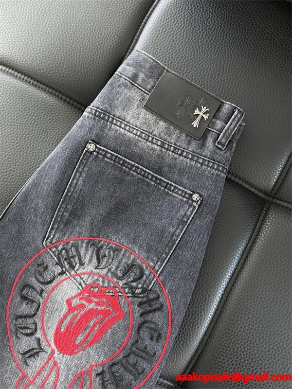 クロムハーツ Chrome Hearts コピー 重厚 無彩トーン 落ち着き印象 デニムパンツ