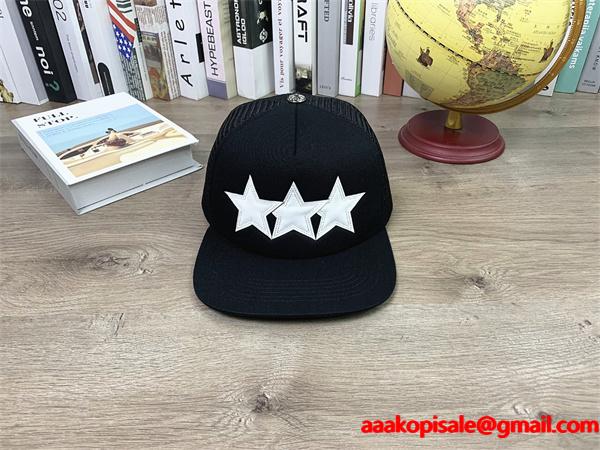 クロムハーツ Chrome Hearts コピー 個性派 トリプルスター装飾 クール系 キャップ