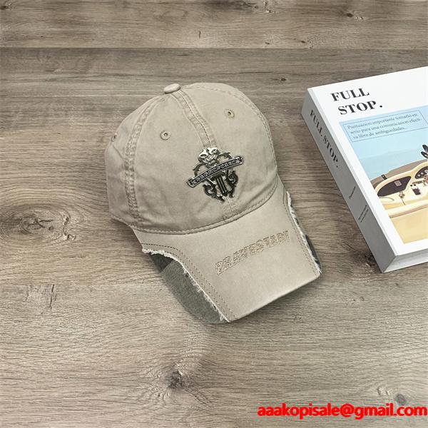 無骨 ダメージ加工 ヴィンテージ調 クロムハーツ Chrome Hearts コピー キャップ