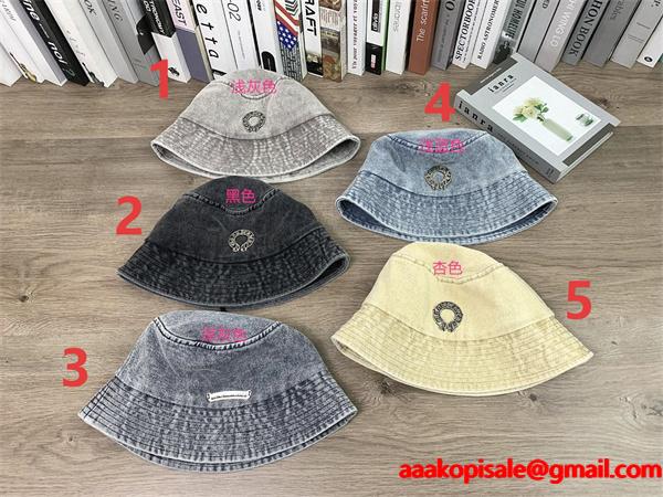 話題 ウォッシュデニム 柔らか印象 バケットハット クロムハーツ Chrome Hearts コピー