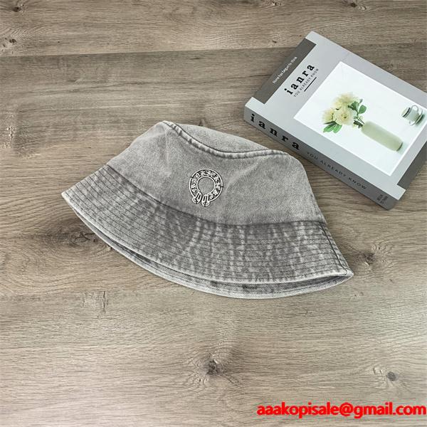 話題 ウォッシュデニム 柔らか印象 バケットハット クロムハーツ Chrome Hearts コピー