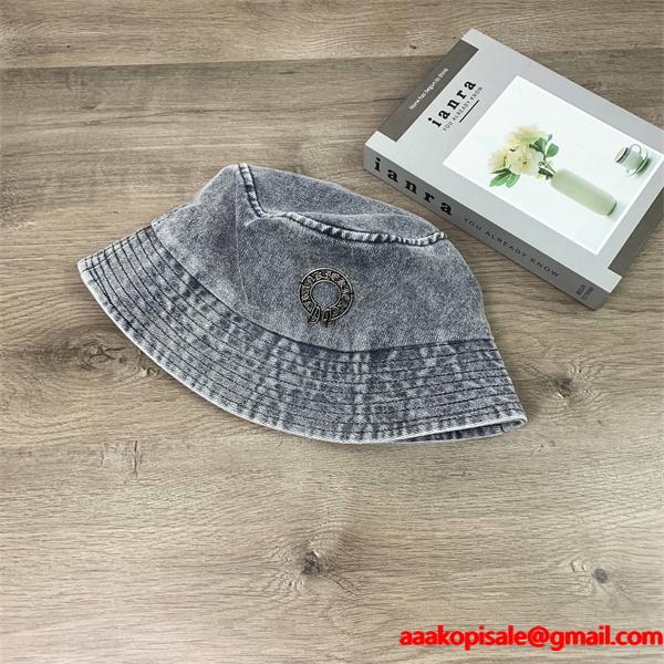 話題 ウォッシュデニム 柔らか印象 バケットハット クロムハーツ Chrome Hearts コピー