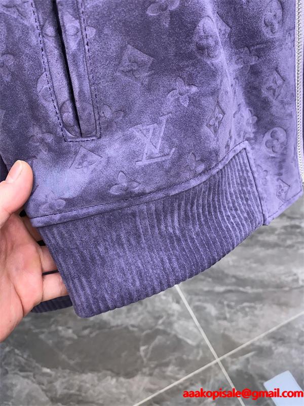 LV 2026春夏SS MONOGRAM ☆☆ルイヴィトンジャケットコピースタイリッシュ☆パープル色