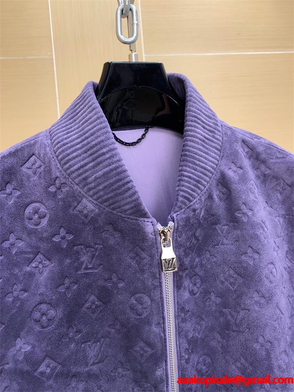 LV 2026春夏SS MONOGRAM ☆☆ルイヴィトンジャケットコピースタイリッシュ☆パープル色