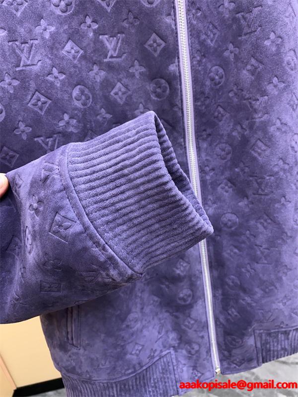 LV 2026春夏SS MONOGRAM ☆☆ルイヴィトンジャケットコピースタイリッシュ☆パープル色